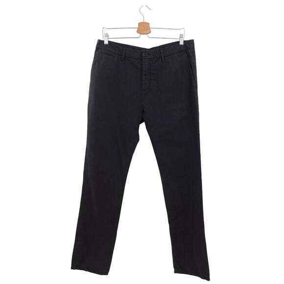 Zadig‎ & Voltaire Men's Black Slim Fit Chino Cotton Pants Size 42 Minimalist - Picture 1 of 4